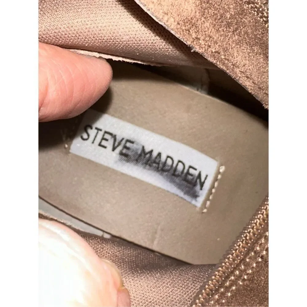NWOT Steve Madden Brinkly tall heeled boots 11 tan